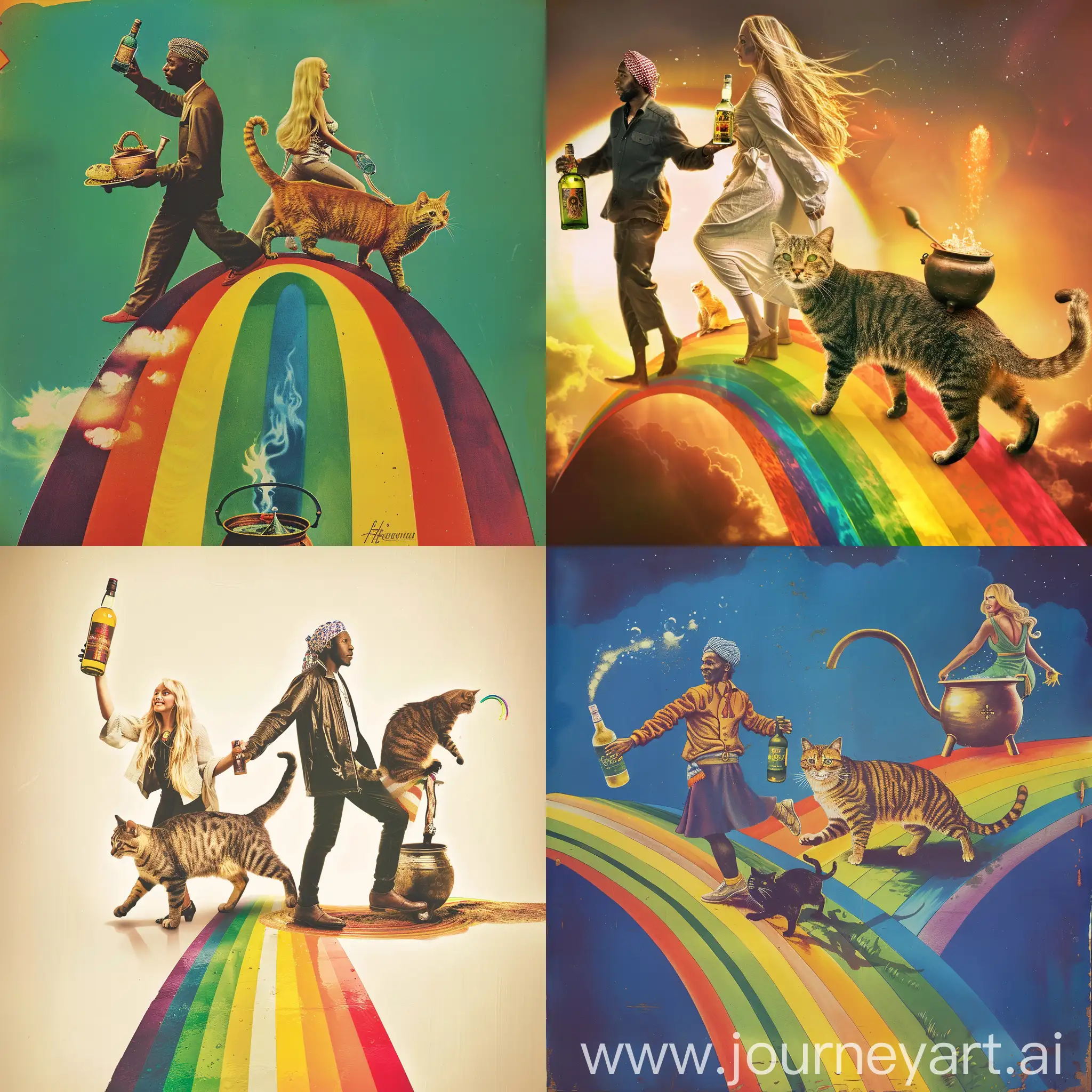 Diverse-Duo-with-Vodka-on-Cat-Riding-Rainbow-to-Mystic-Cauldron