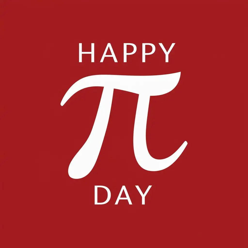 logo, PI, with the text "HAPPY PI DAY", typography