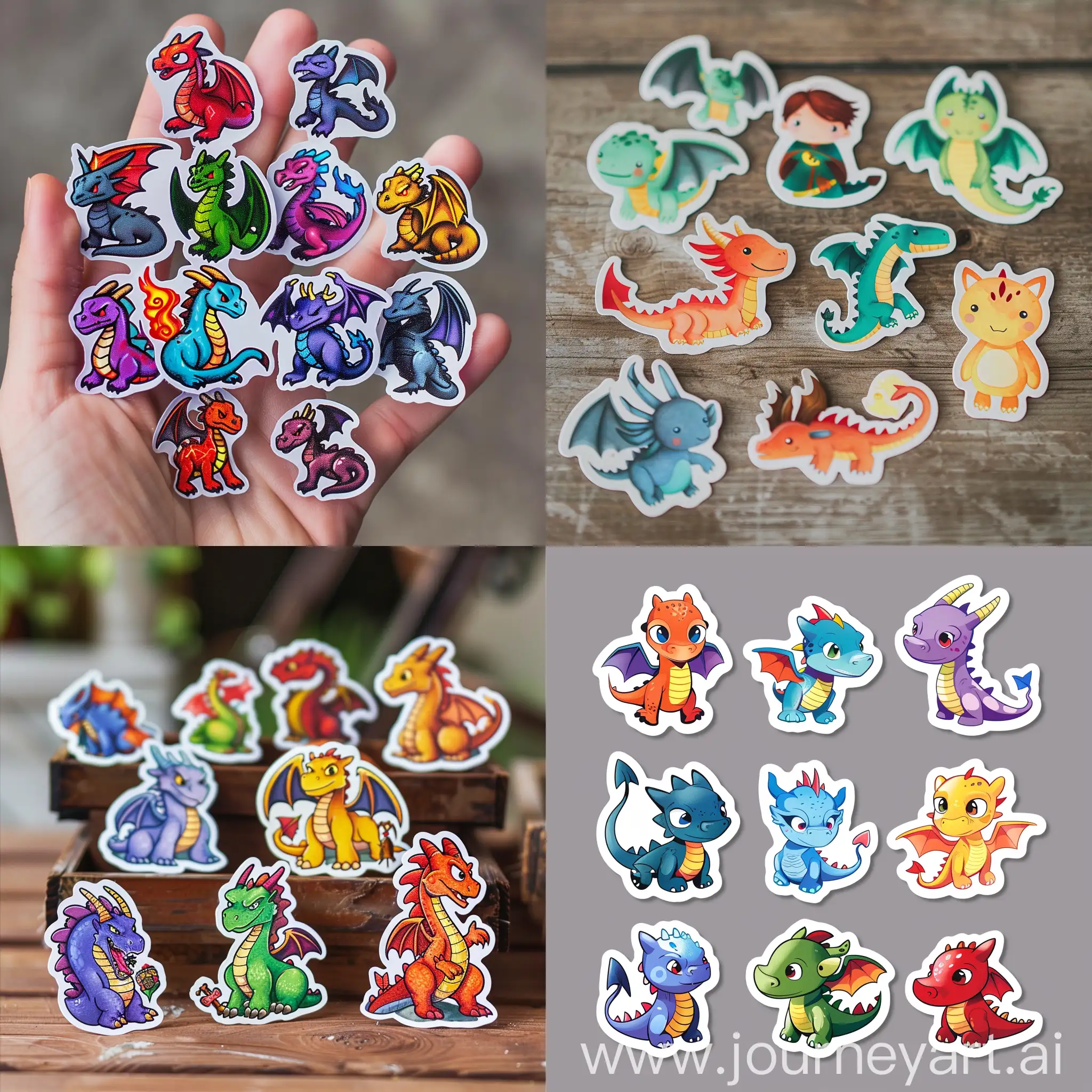 Stickers pack of donjon dragon personnages