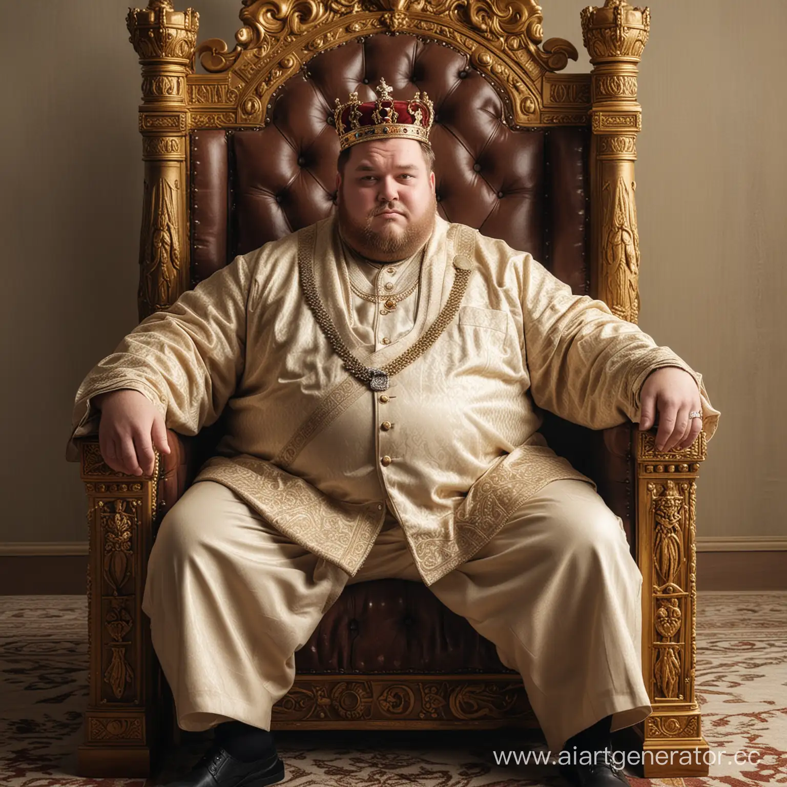 Luxurious-Overweight-Man-Sitting-on-the-Throne