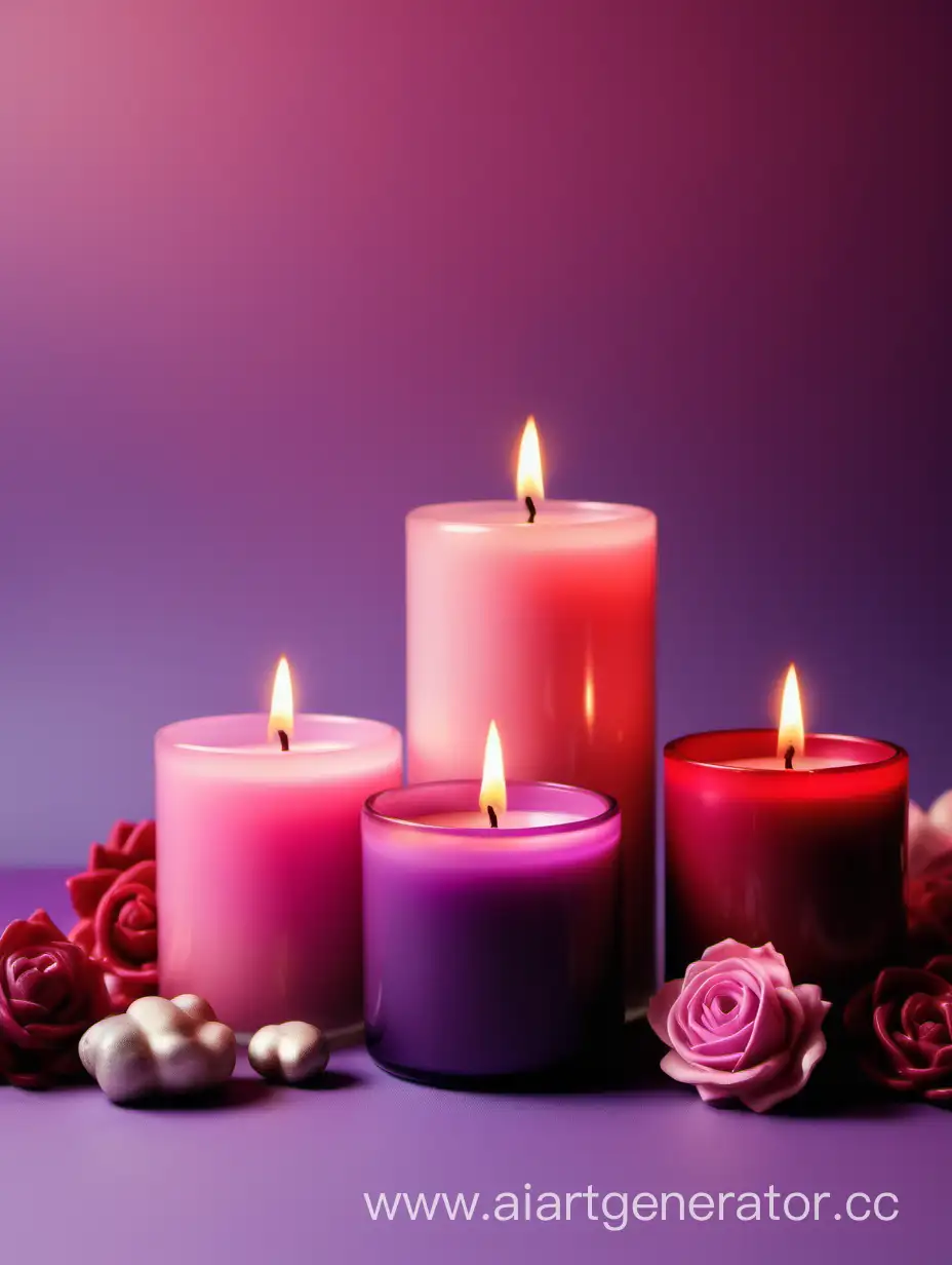 Soothing-Aromatic-Candle-in-Red-Pink-Violet-and-Pastel-Tones