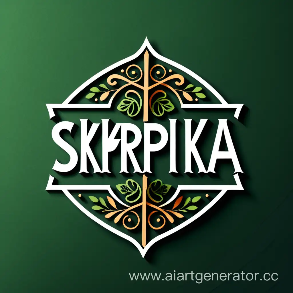 симметрический логотип для канцелярского магазина СКРЕПКА