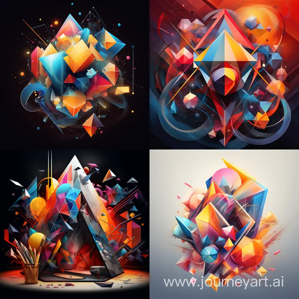 Vibrant-Chaos-Detailed-Geometric-Figures-in-Play-of-Light-and-Shadow