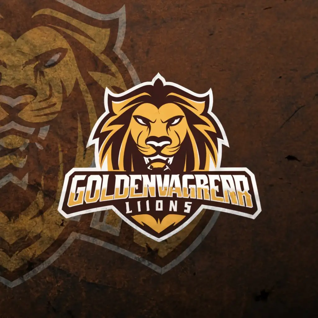 a logo design,with the text "GoldenWagerLions", main symbol:Anything that relates to sportsbooks,Moderate,clear background