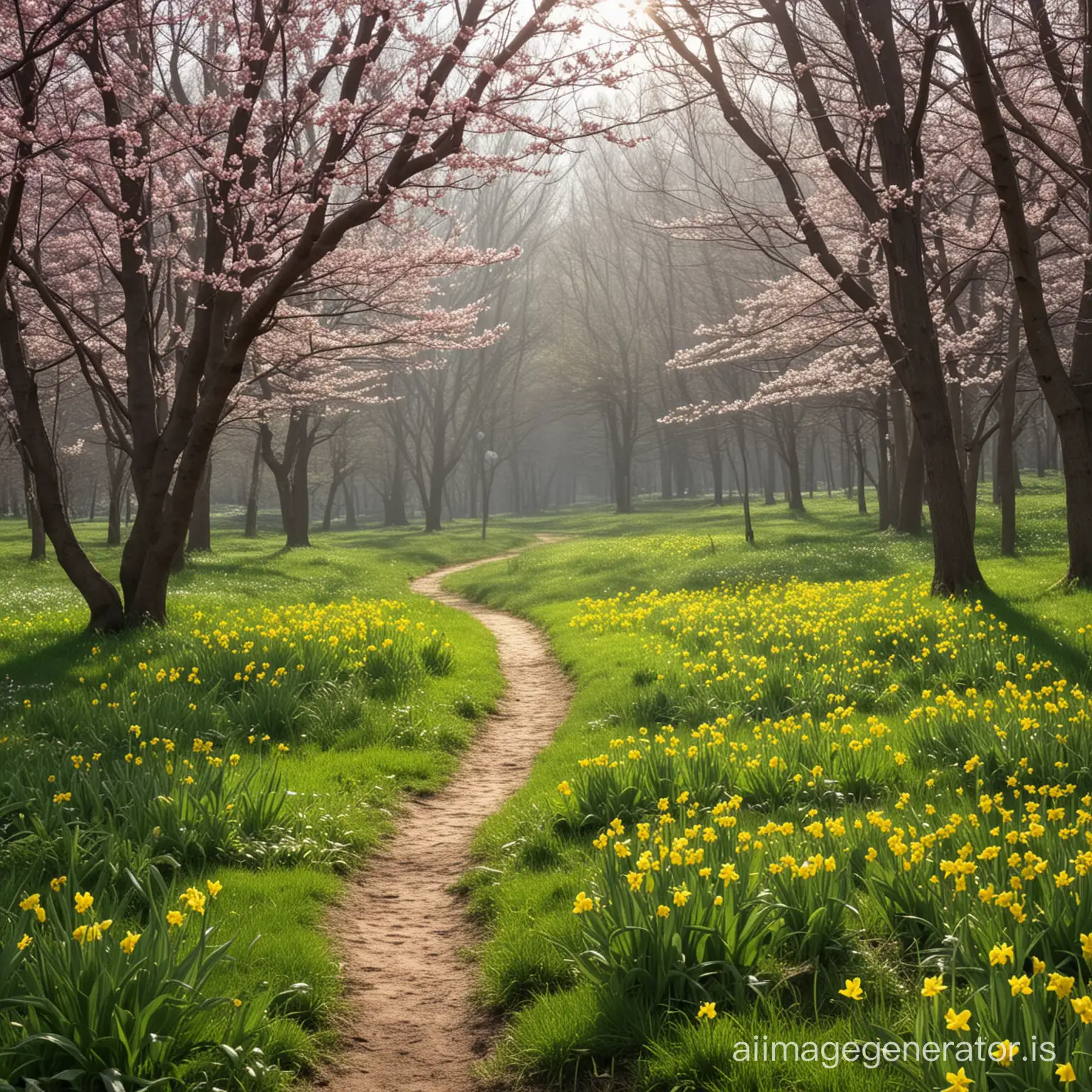 Joyful-Family-Gathering-in-a-BlossomLaden-Park