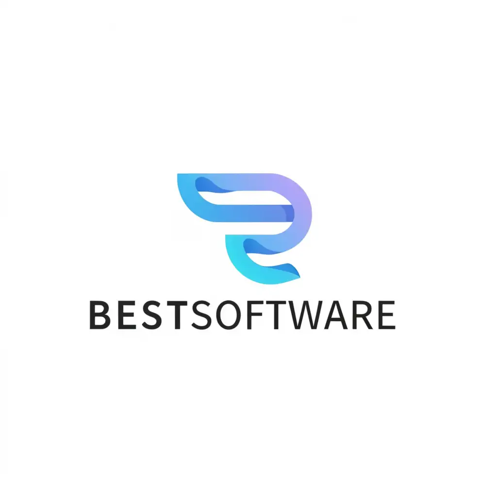 a logo design,with the text 'Best software', main symbol:abstract waves,Minimalistic,be used in Internet industry,clear background