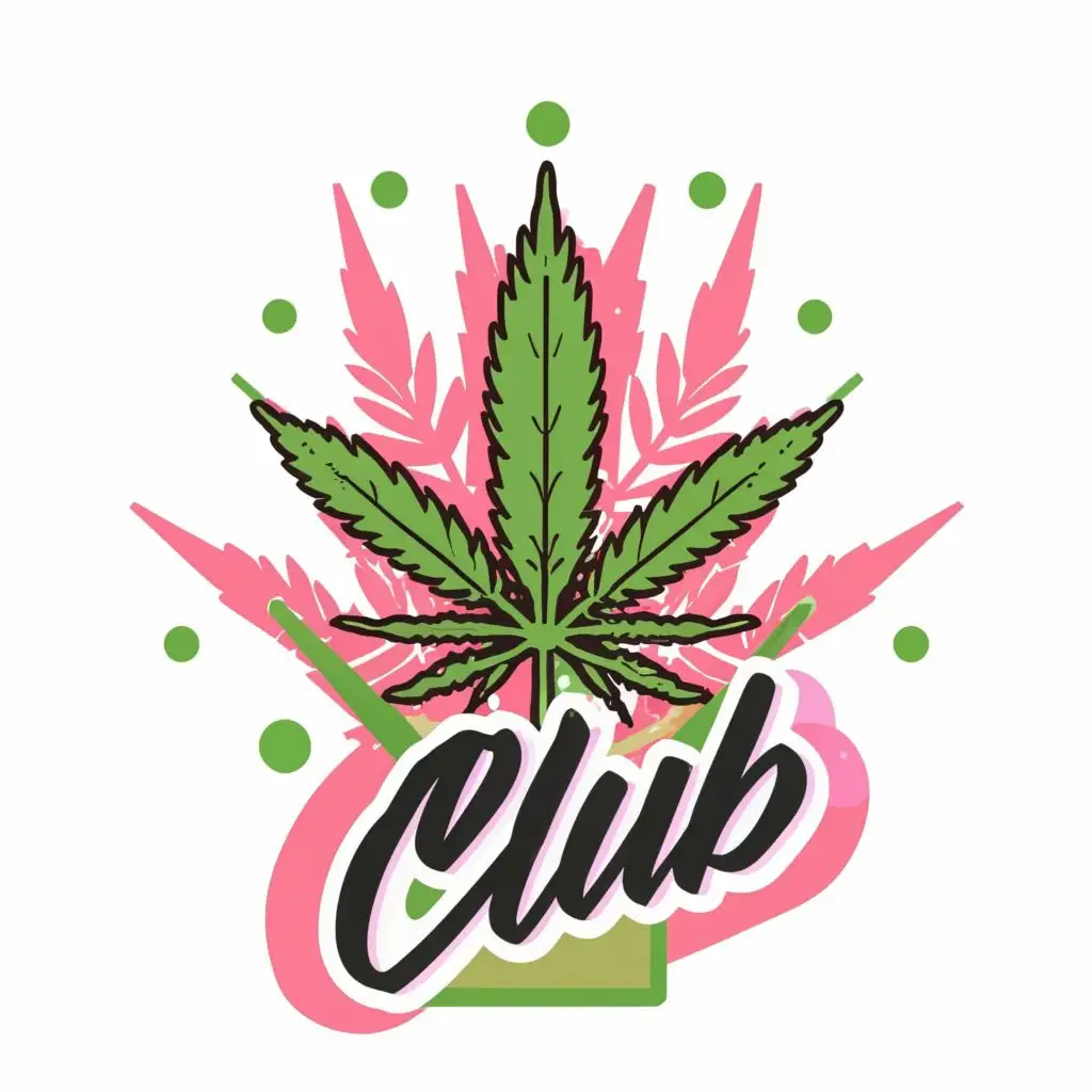 logo, weed, with the text "Club", typography