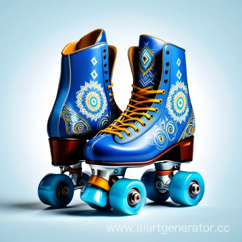 Kazakh-Pattern-Blue-Skates