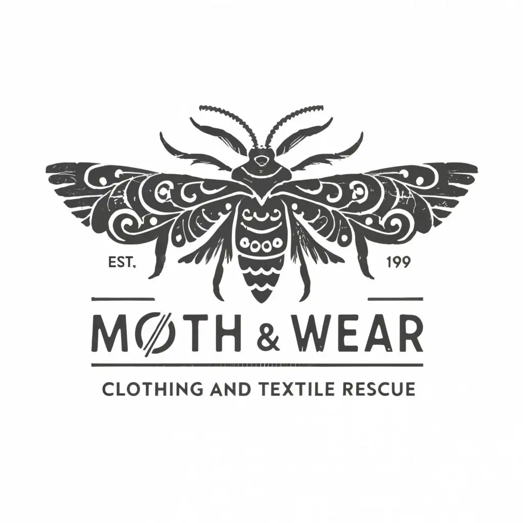 LOGO-Design-for-Moth-Wear-Vintage-Moth-Emblem-for-Nonprofit-Textile-Rescue