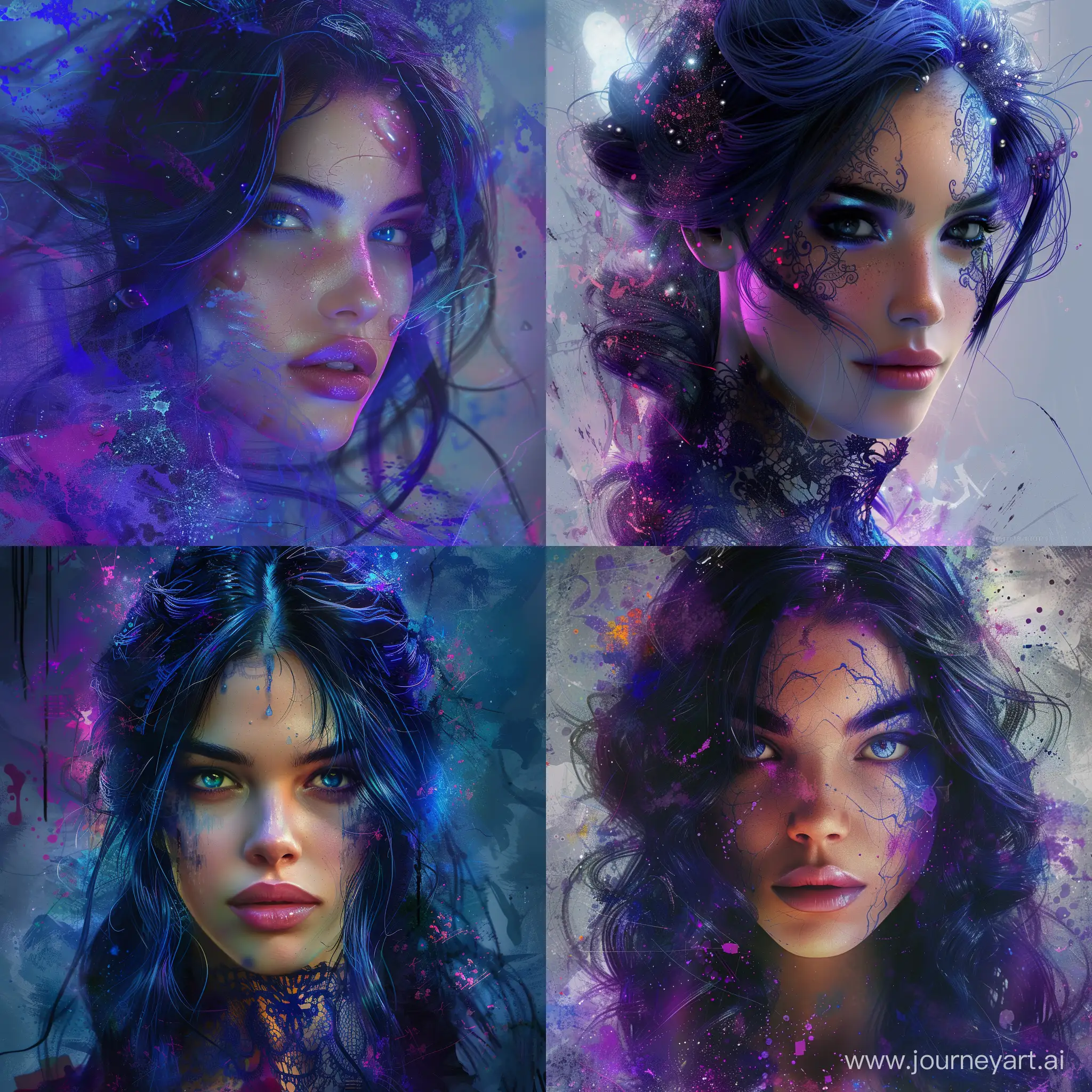 Epic-Astral-Escape-RococoInspired-Portrait-of-a-Woman-with-Indigo-Hair-in-a-Fantasy-Universe