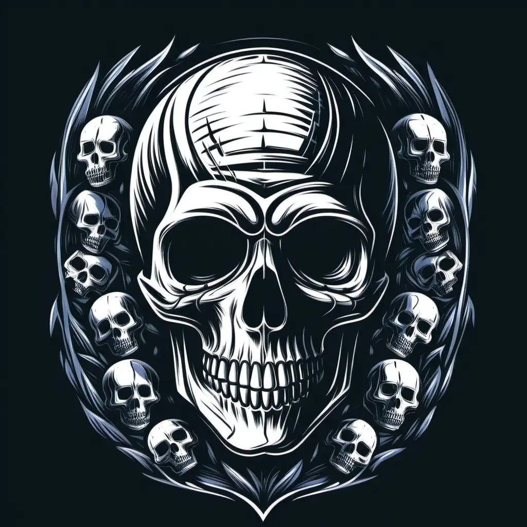 Edgy Skull Designs for Stylish TShirt Printing