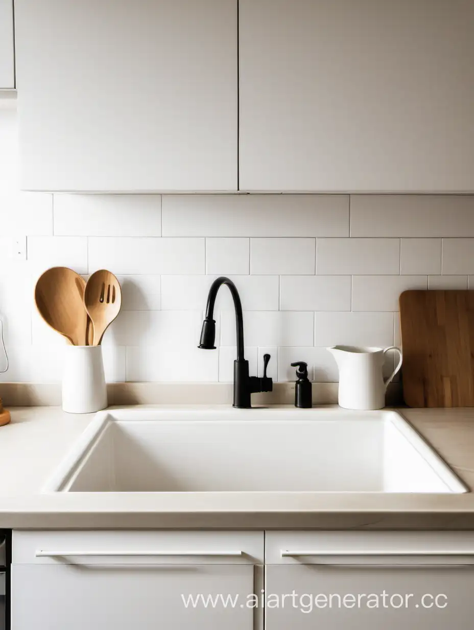 Bright-Kitchen-Scene-with-White-Dishes-and-Sink