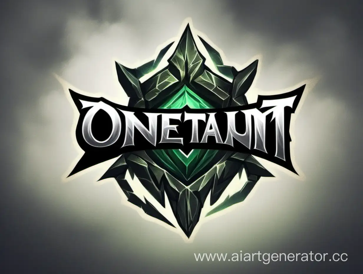 Логотип для команды по доте 2  с надписю по середине 
"OneTaunt"