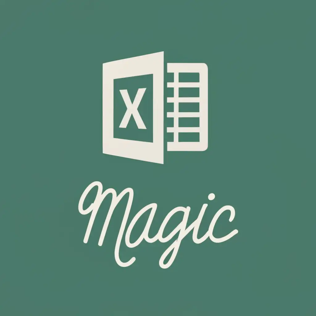logo, magic, with the text "magic excel", typography, be used in Technology industry