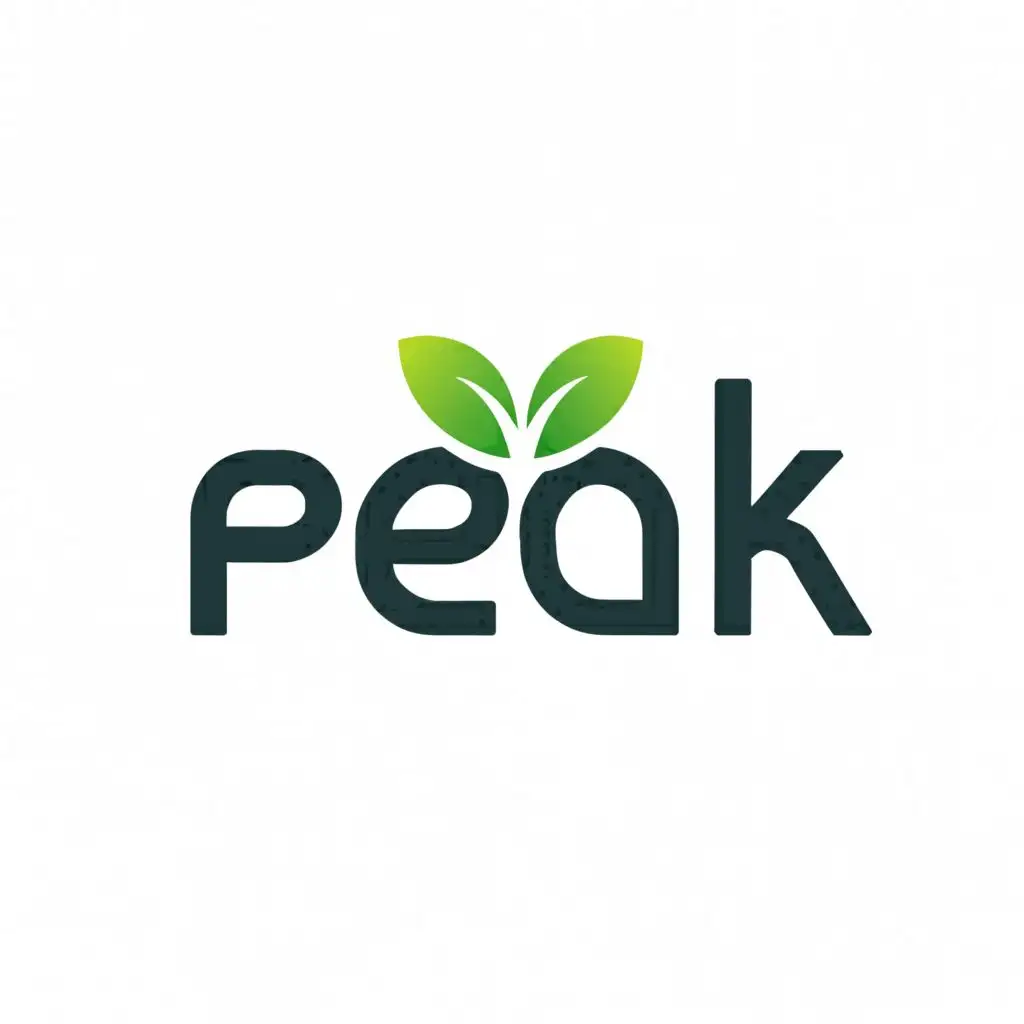 a logo design,with the text "Peak", main symbol:foliage,Moderate,clear background