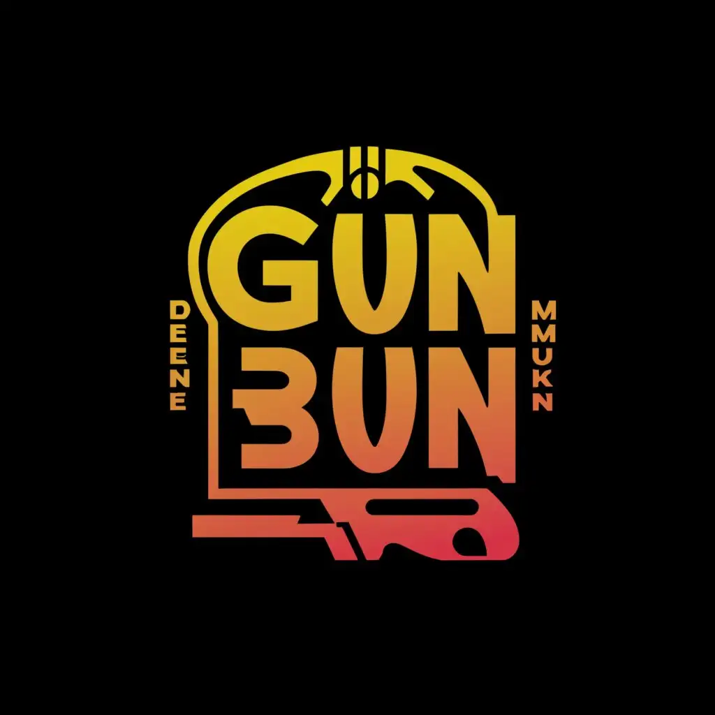 a logo design,with the text "Gun Bun", main symbol:Gun,Moderate,be used in Restaurant industry,clear background
