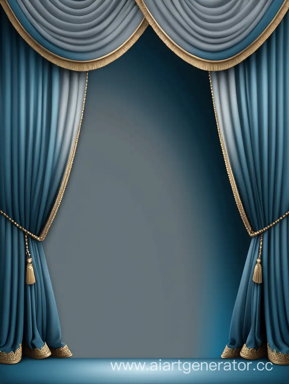 Royal-Portrait-with-Minimalistic-GrayBlue-Background-and-Curtain