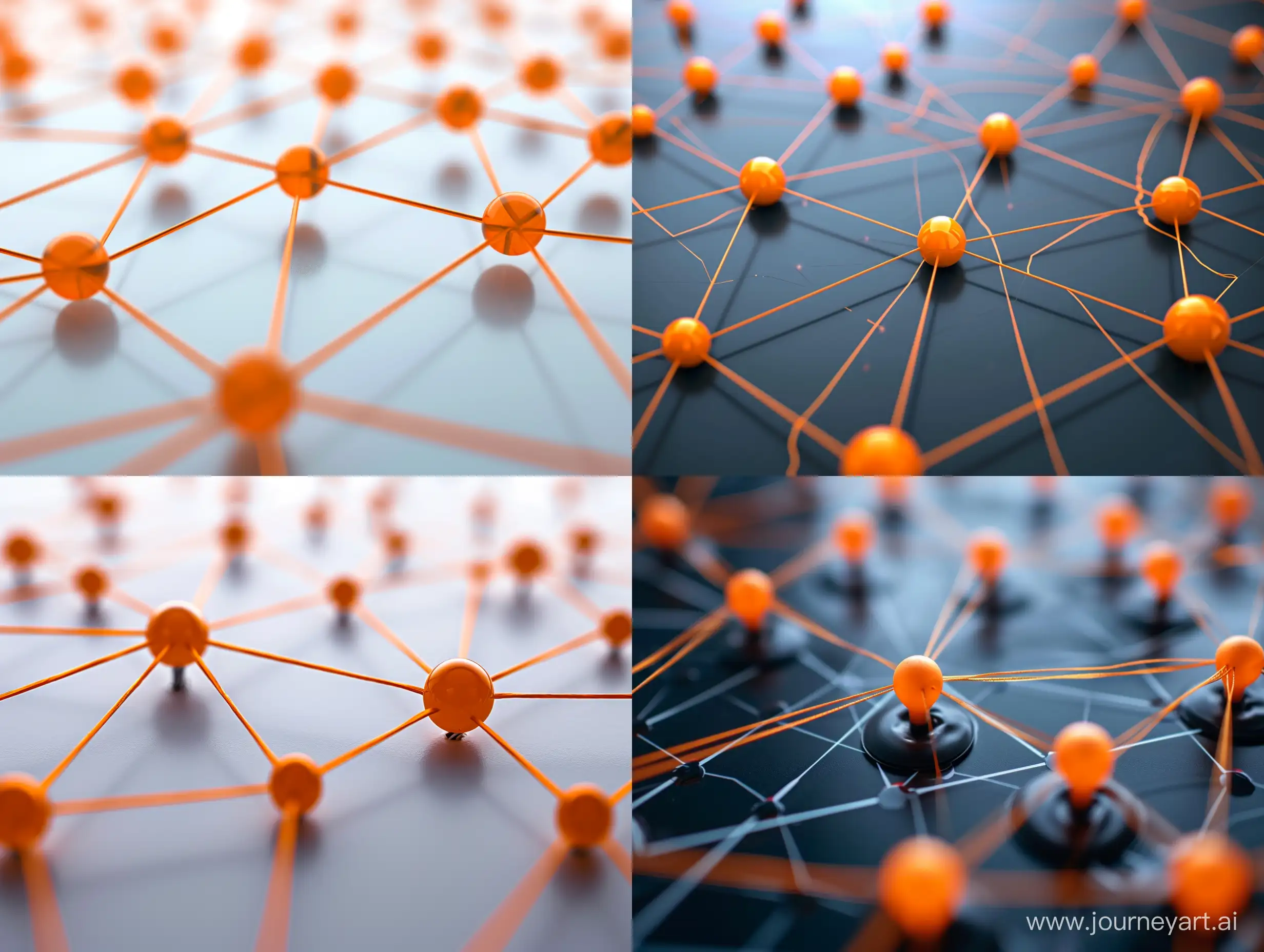 Vibrant-Network-with-Orange-Connections