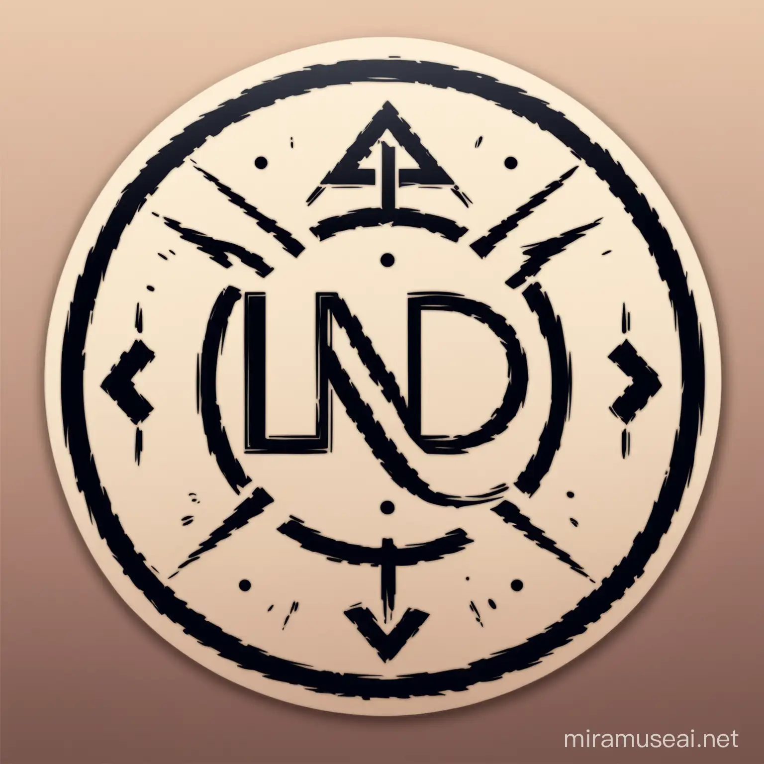 Stylized Circle Logo Featuring LND Initials