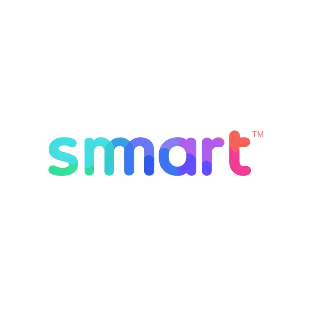 a logo design,with the text "SMart", main symbol:color pallete,Minimalistic,be used in Technology industry,clear background