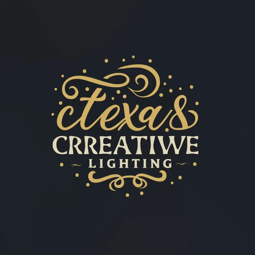 LOGO-Design-For-Texas-Creative-Lighting-Elegant-Wedding-Theme-with-Typography-for-Beauty-Spa-Industry