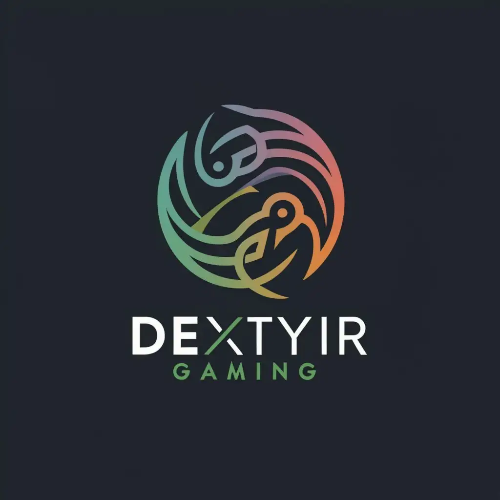 logo, ouroboros, with the text "Dextyr Gaming", typography, be used in Entertainment industry