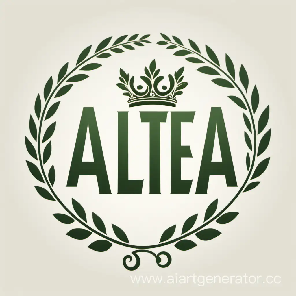 Logo with title ALTEA inside Laurel Leaf Crown