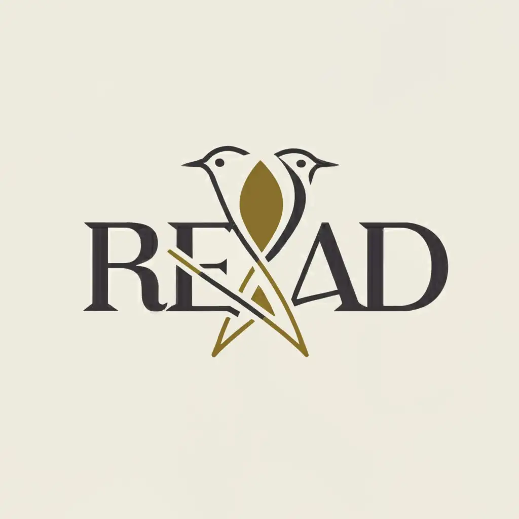 a logo design,with the text "READ", main symbol:birds,Moderate,clear background
