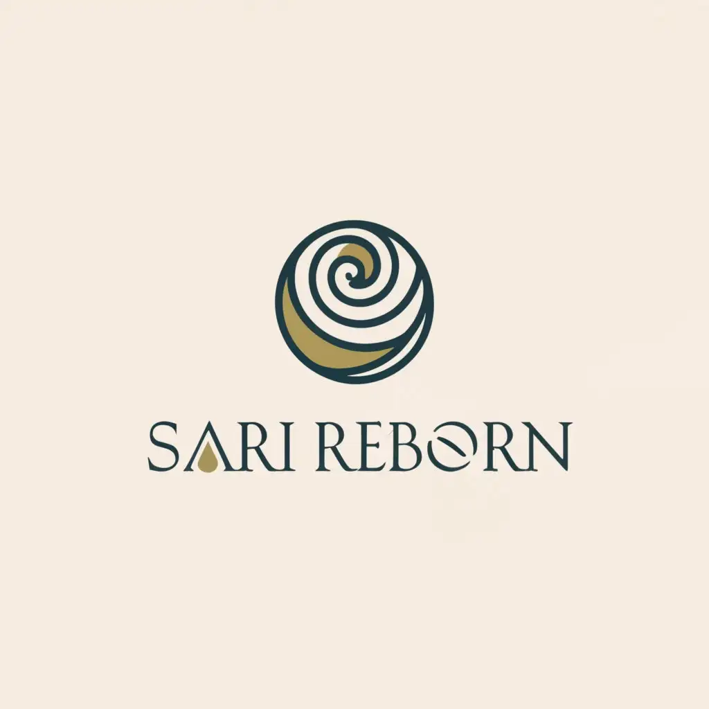 a logo design,with the text "Sari reborn", main symbol:Soft spiral,Moderate,clear background