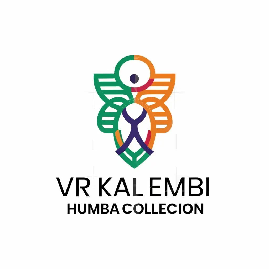 a logo design,with the text "VR KALEMBI HUMBA COLLECTION", main symbol:Ethnic,Minimalistic,be used in Travel industry,clear background