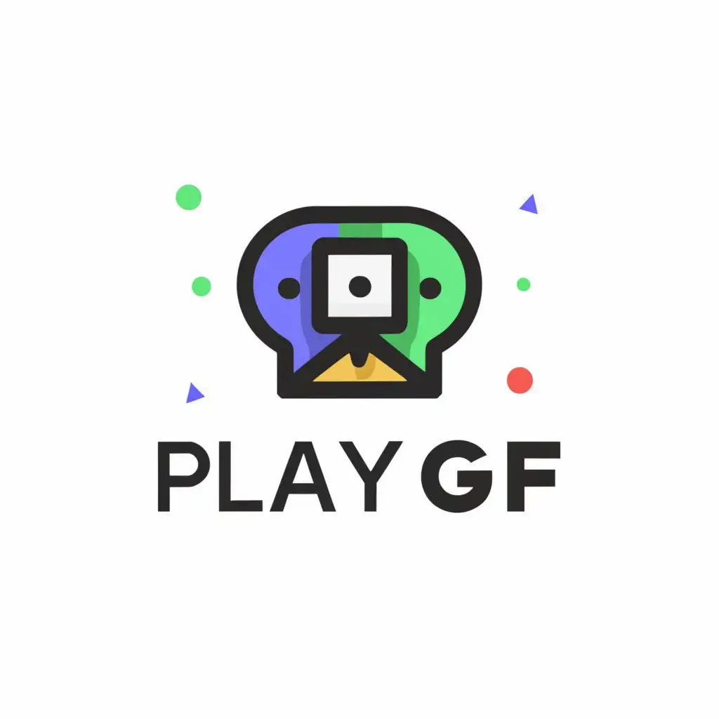a logo design,with the text "PLAYGF", main symbol:chatroom,complex,be used in Sports Fitness industry,clear background