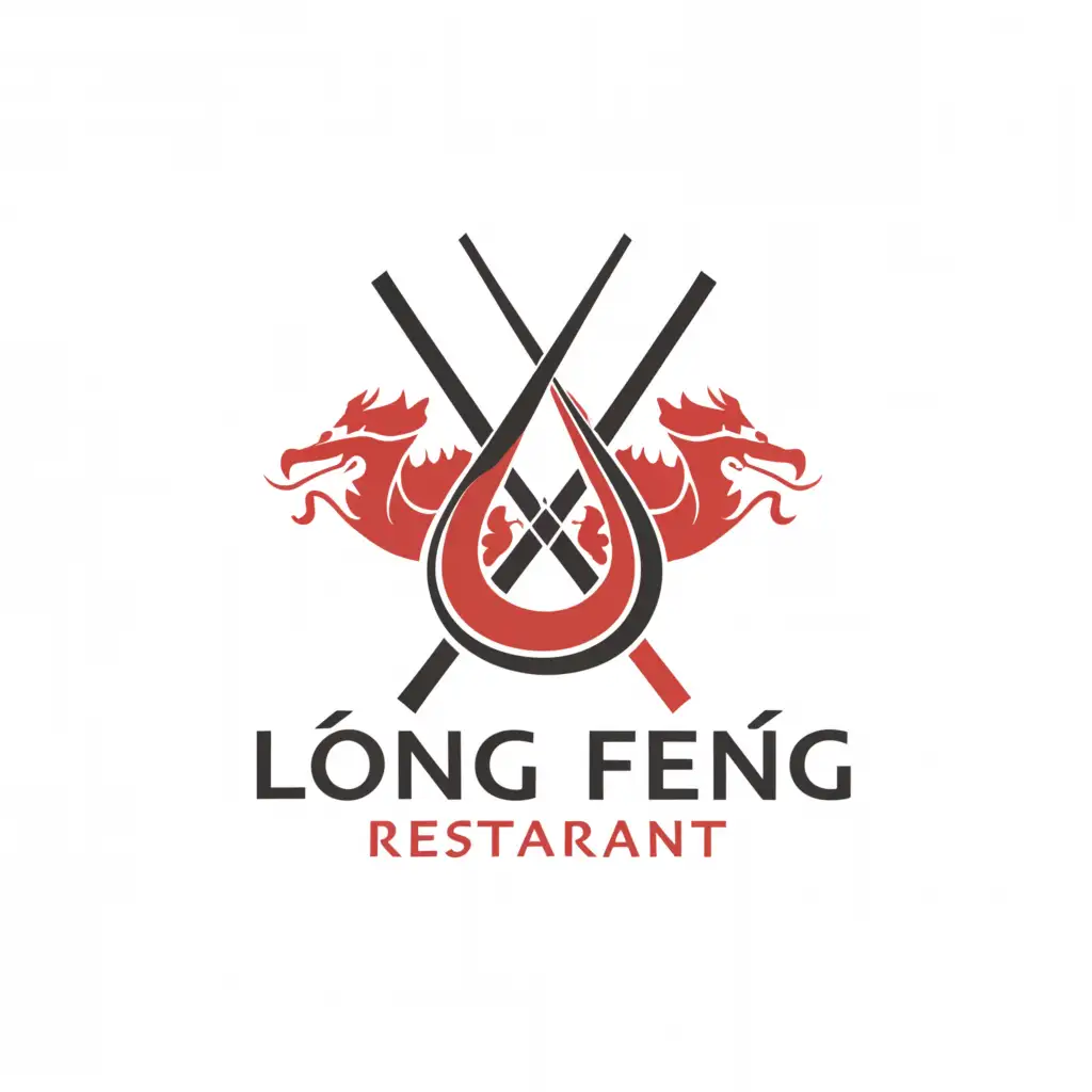 a logo design,with the text "Lóng Fèng Restaurant", main symbol:A restaurant,Moderate,be used in Restaurant industry,clear background