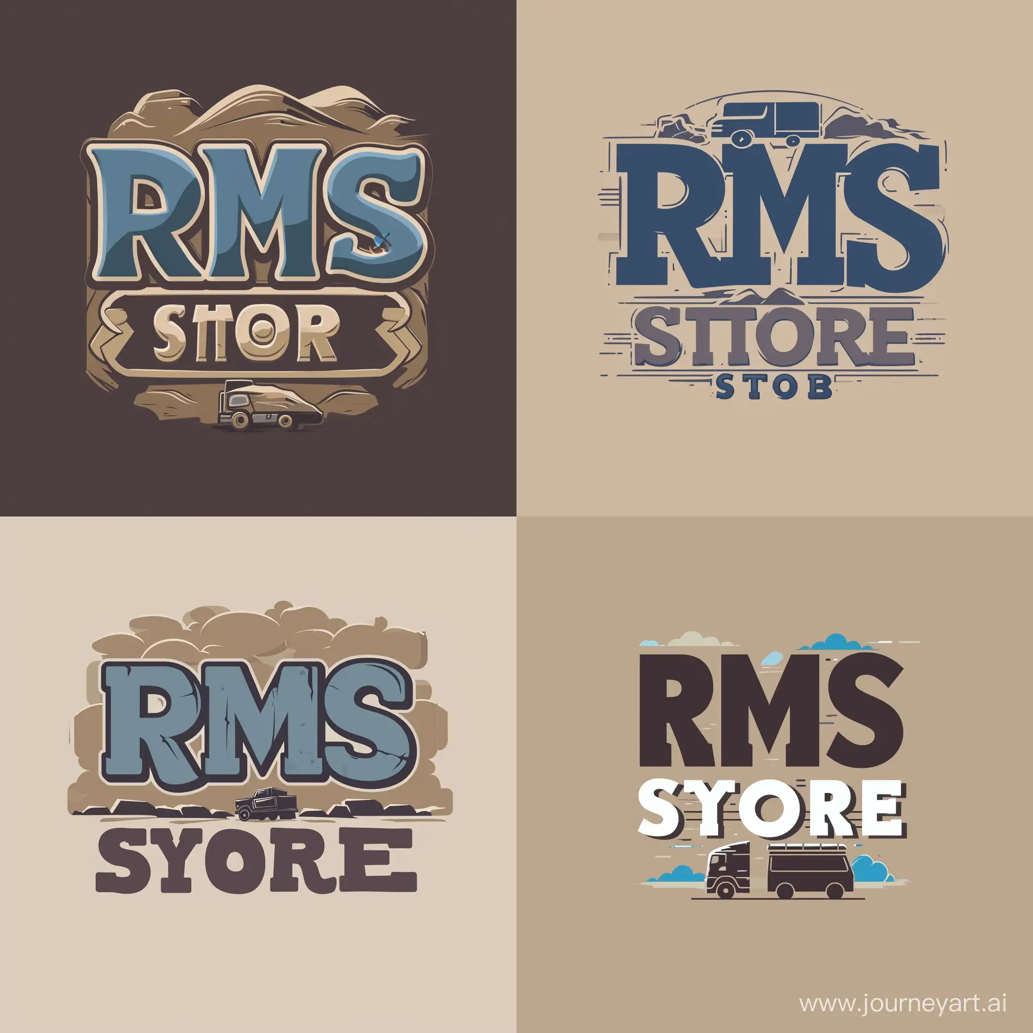 Original-Clothing-and-Shoes-RMS-Store-Logo-Design-in-Blue-and-Gray