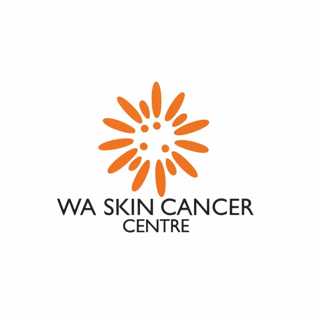 a logo design,with the text "WA SKIN CANCER CENTRE", main symbol:Sun,Minimalistic,be used in Medical Dental industry,clear background