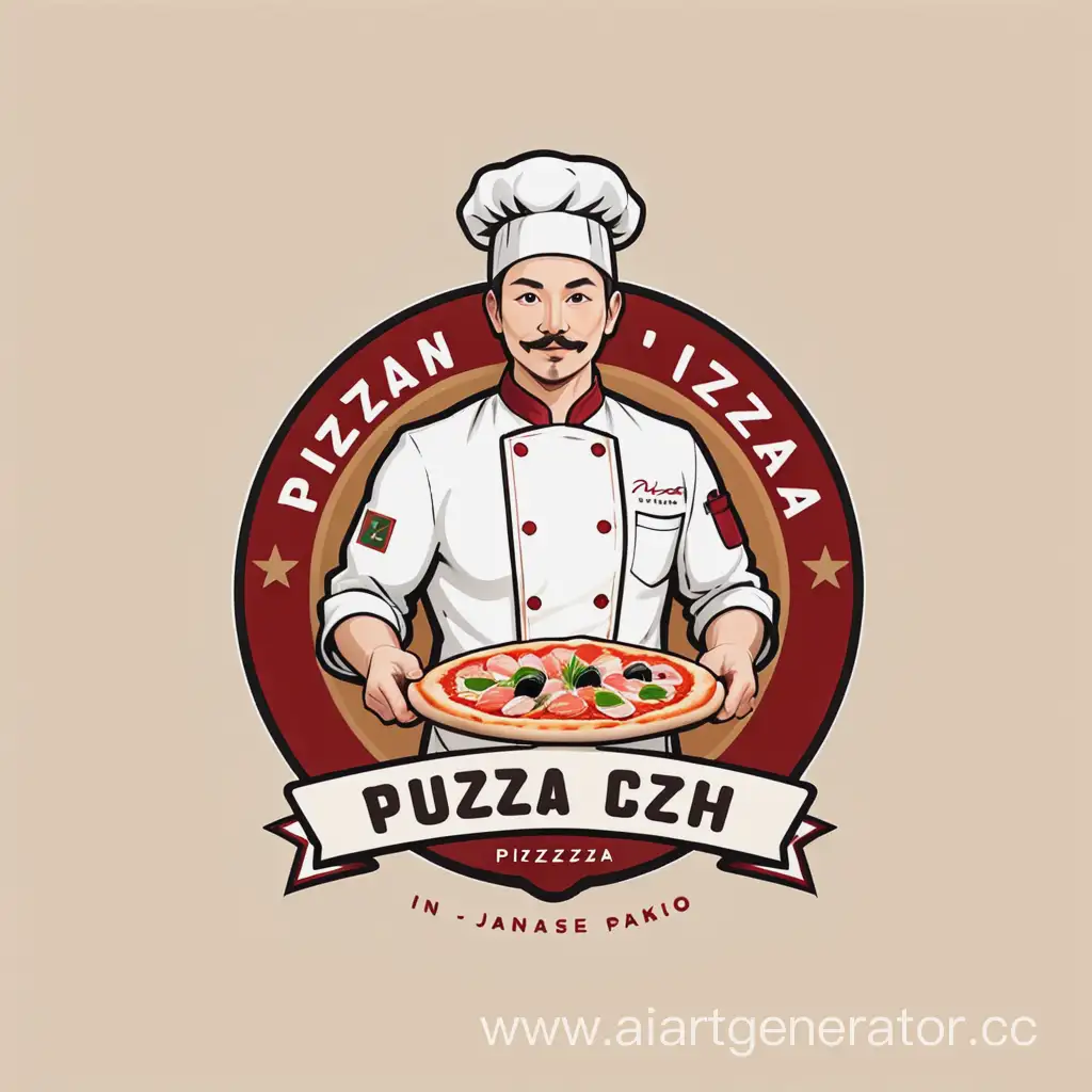  Create logo for restaurant chef cooking Italina pizza with Japanes Sushi 