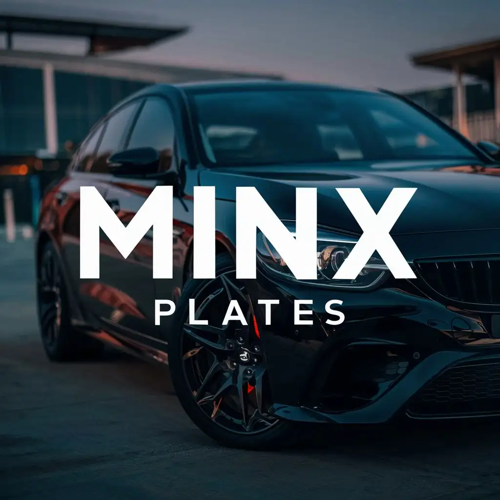 logo, CAR, with the text "MINX PLATES", typography, be used in Automotive industry. No background