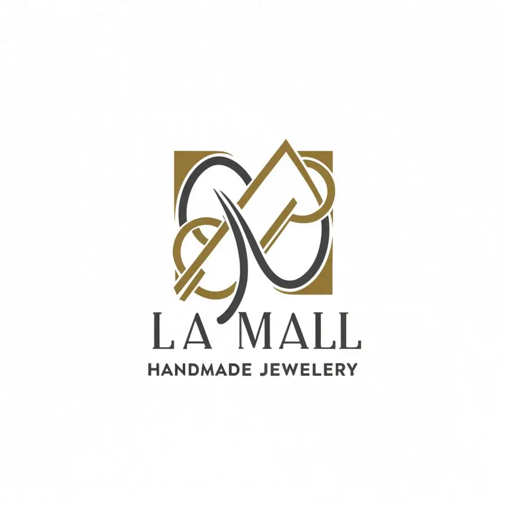 a logo design,with the text "LaMall Handmade Jewelry", main symbol:Bracelet,Minimalistic,clear background