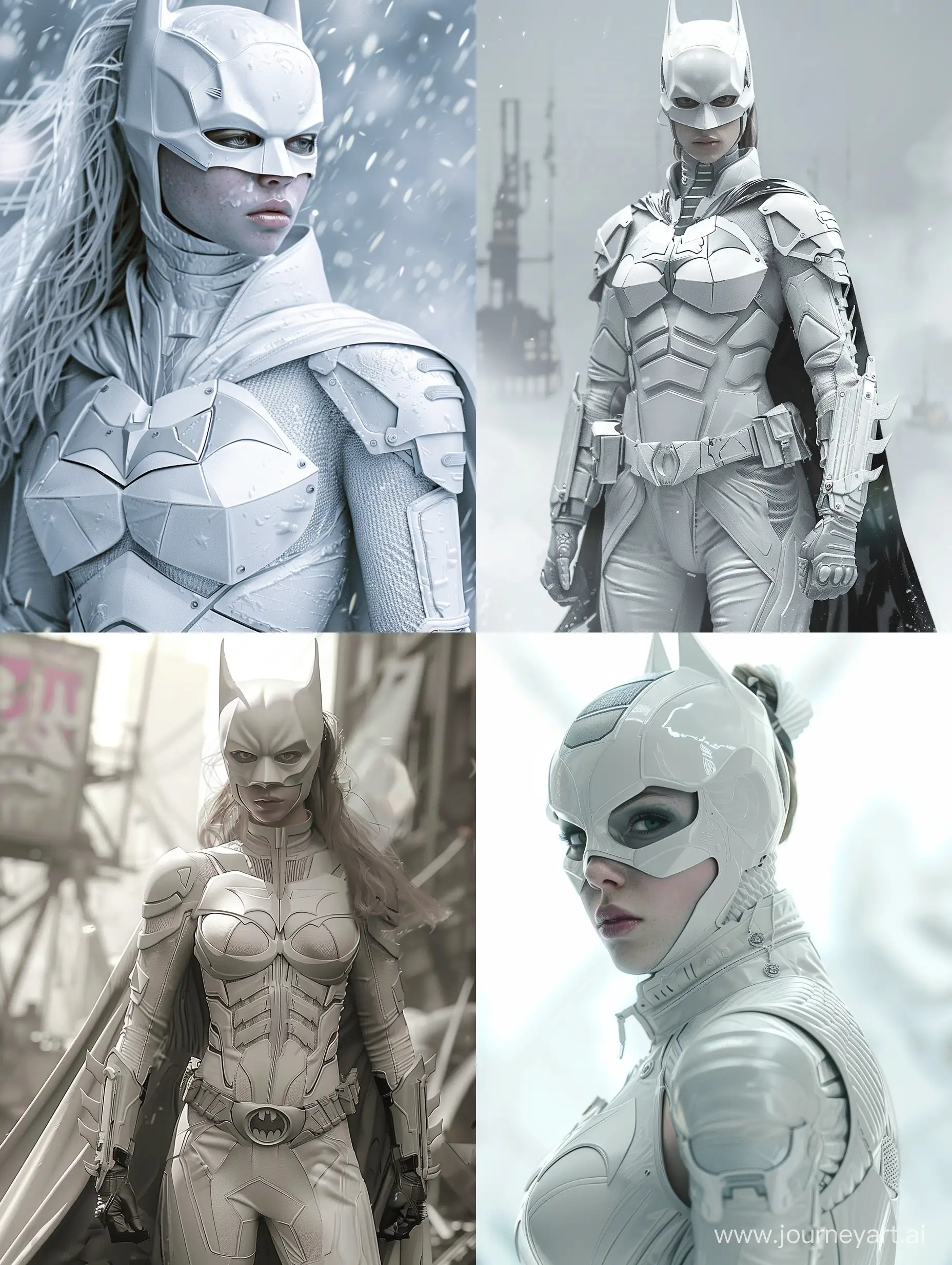 Hyperrealistic-Batgirl-Portrait-in-White-Costume