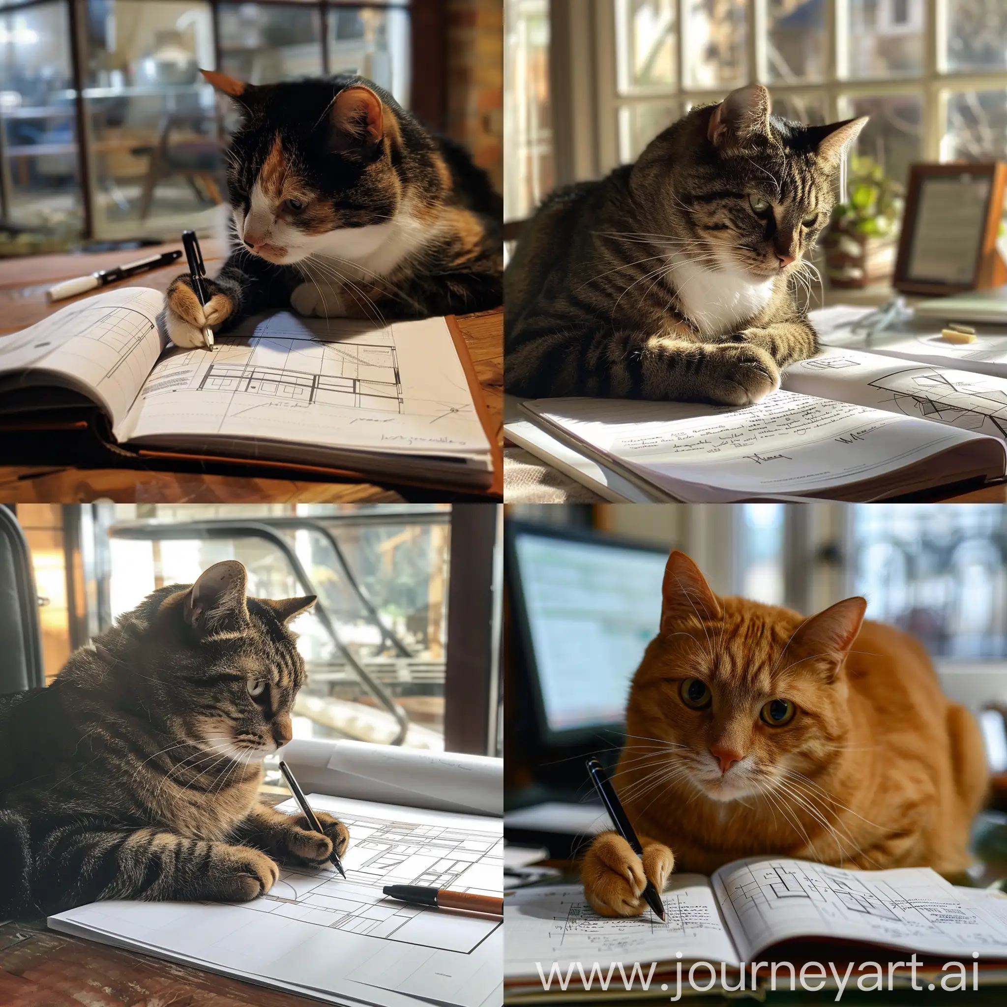 Cat-Crafting-Architectural-Blueprints