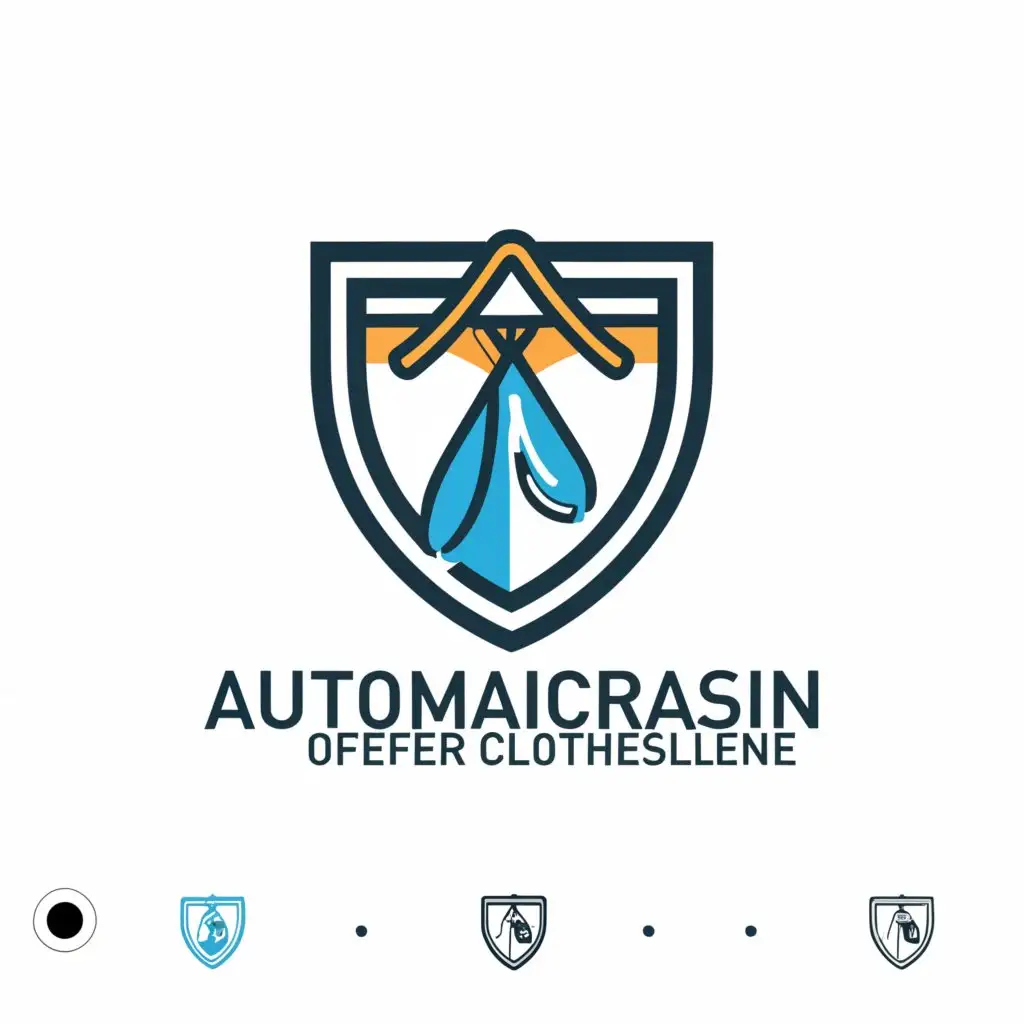 a logo design,with the text "Automatic Rain Defense Cover for Clothesline", main symbol:defense of clothesline from rain,Minimalistic,clear background