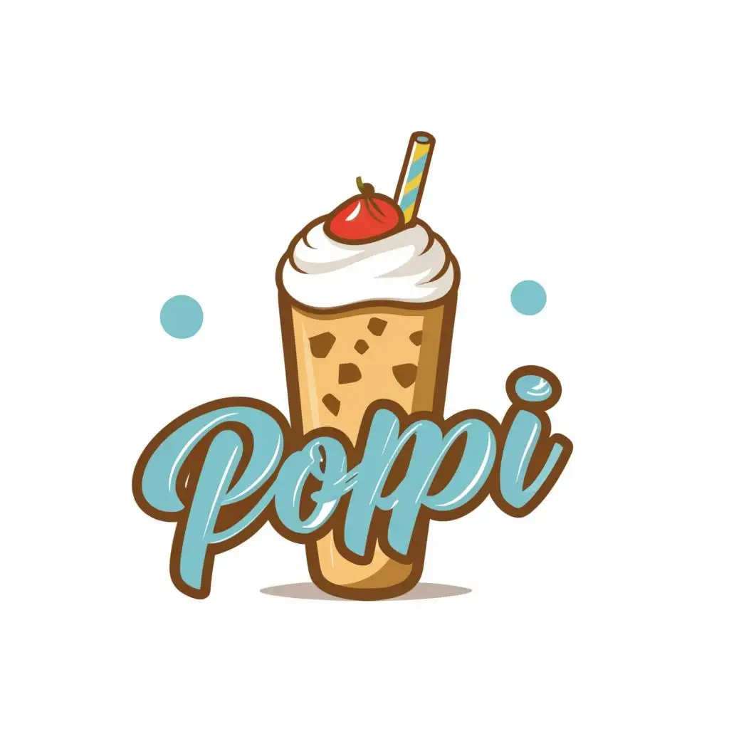 LOGO-Design-for-Protein-Poppi-Vibrant-Milkshake-Splash-with-Bold-Typography