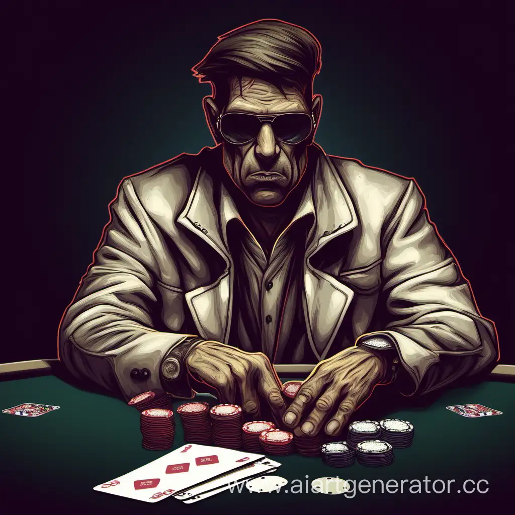 Skillful-Hohol-Poker-Player-Engaged-in-HighStakes-Gameplay