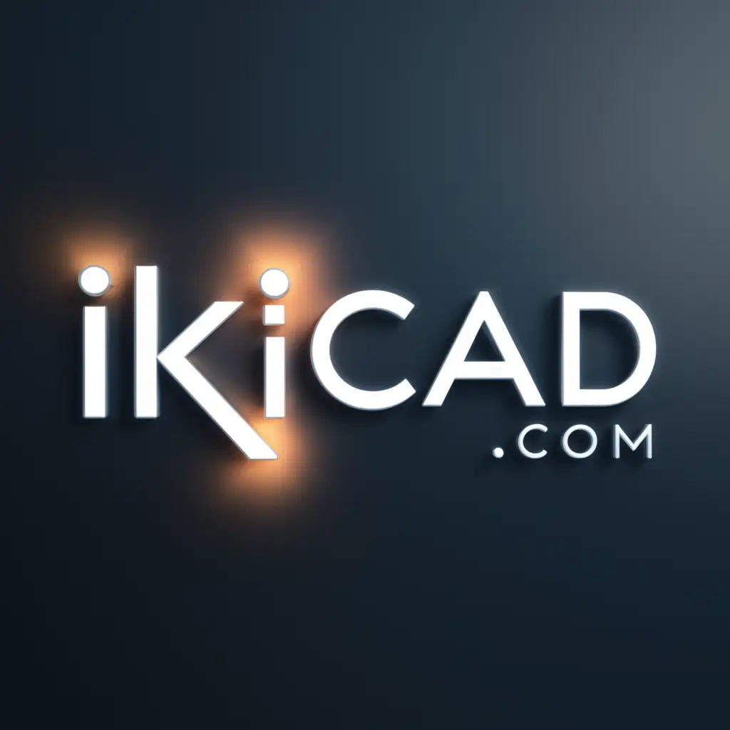 A simple and sleek logo design for the website 'ikicad.com'. The logo should prominently feature the letters 'ikicad' in a modern and clean font. The design should convey a theme of affection or preference for 'kicad', perhaps through subtle design elements that suggest circuitry or electronics, which are relevant to kicad's domain. The color scheme should be professional yet inviting, possibly incorporating blues or grays