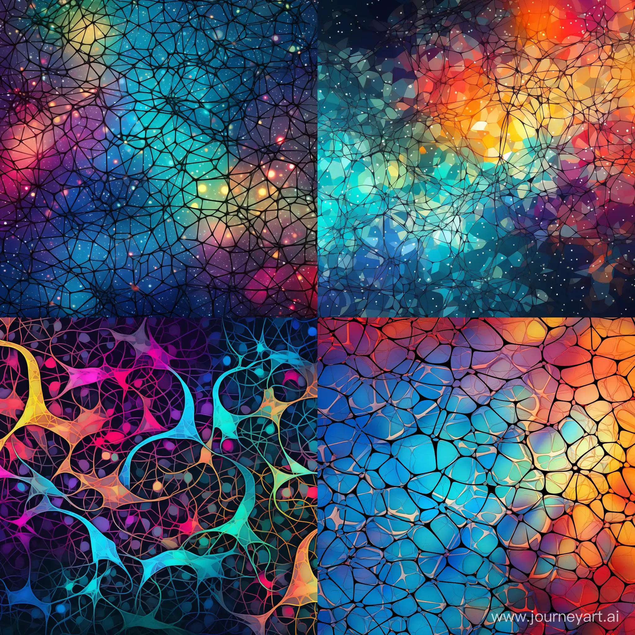 Colorful background depicting neural nets