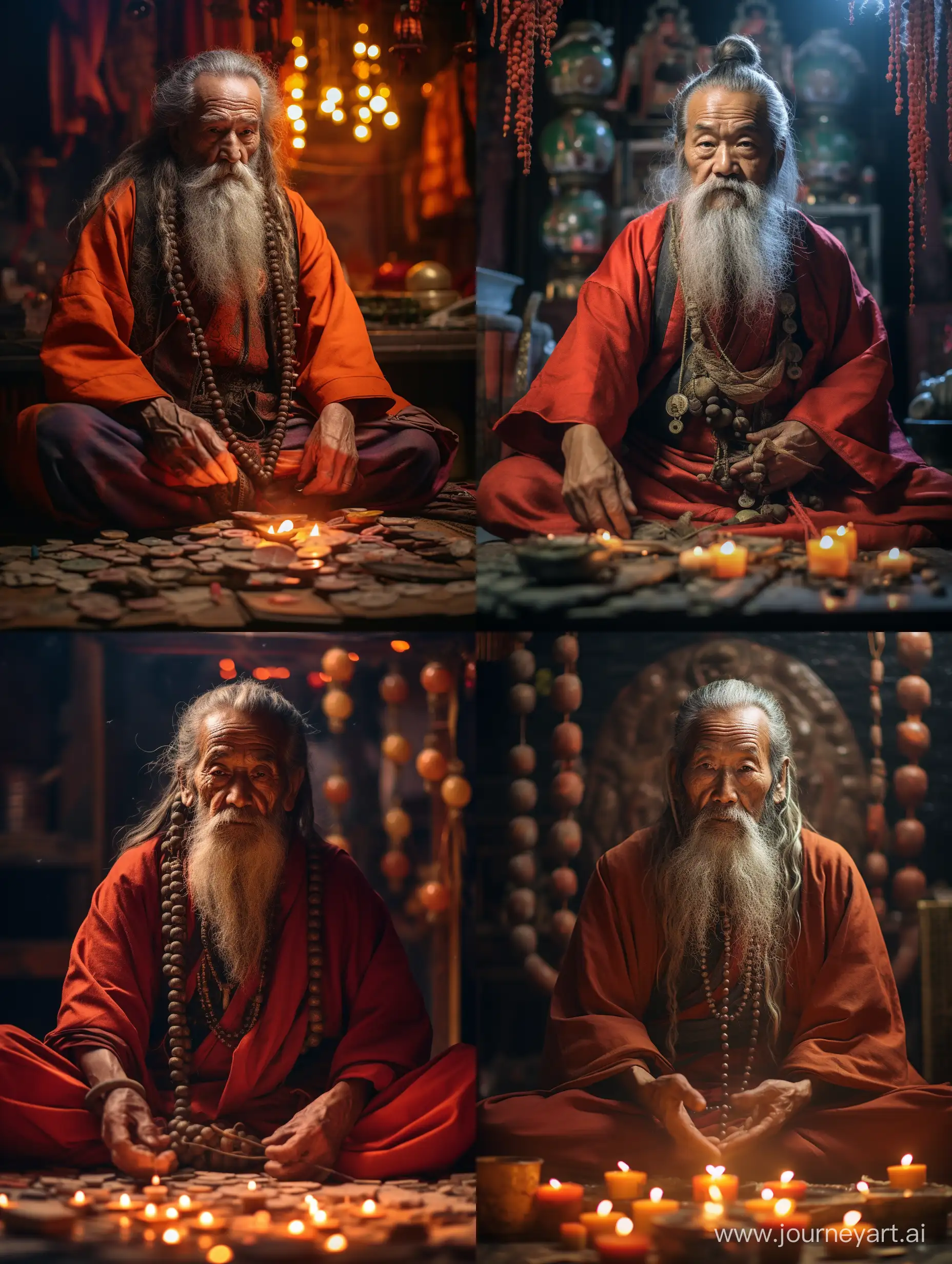 Ancient-Chinese-Sage-Predicting-the-Future-with-Magical-Beads-in-Hand