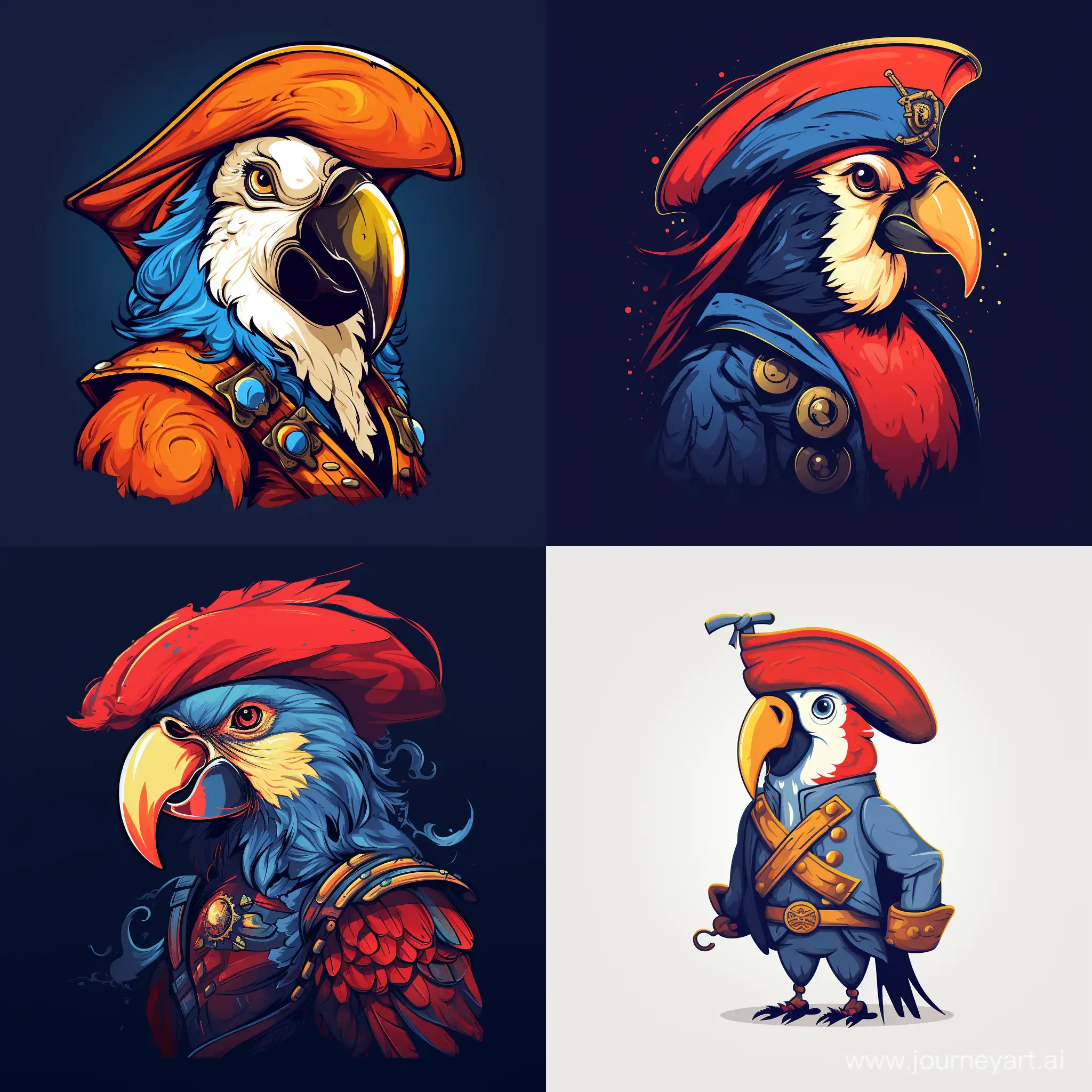 Minimalistic-Vector-Parrot-Pirate-Artistic-Avian-Adventure