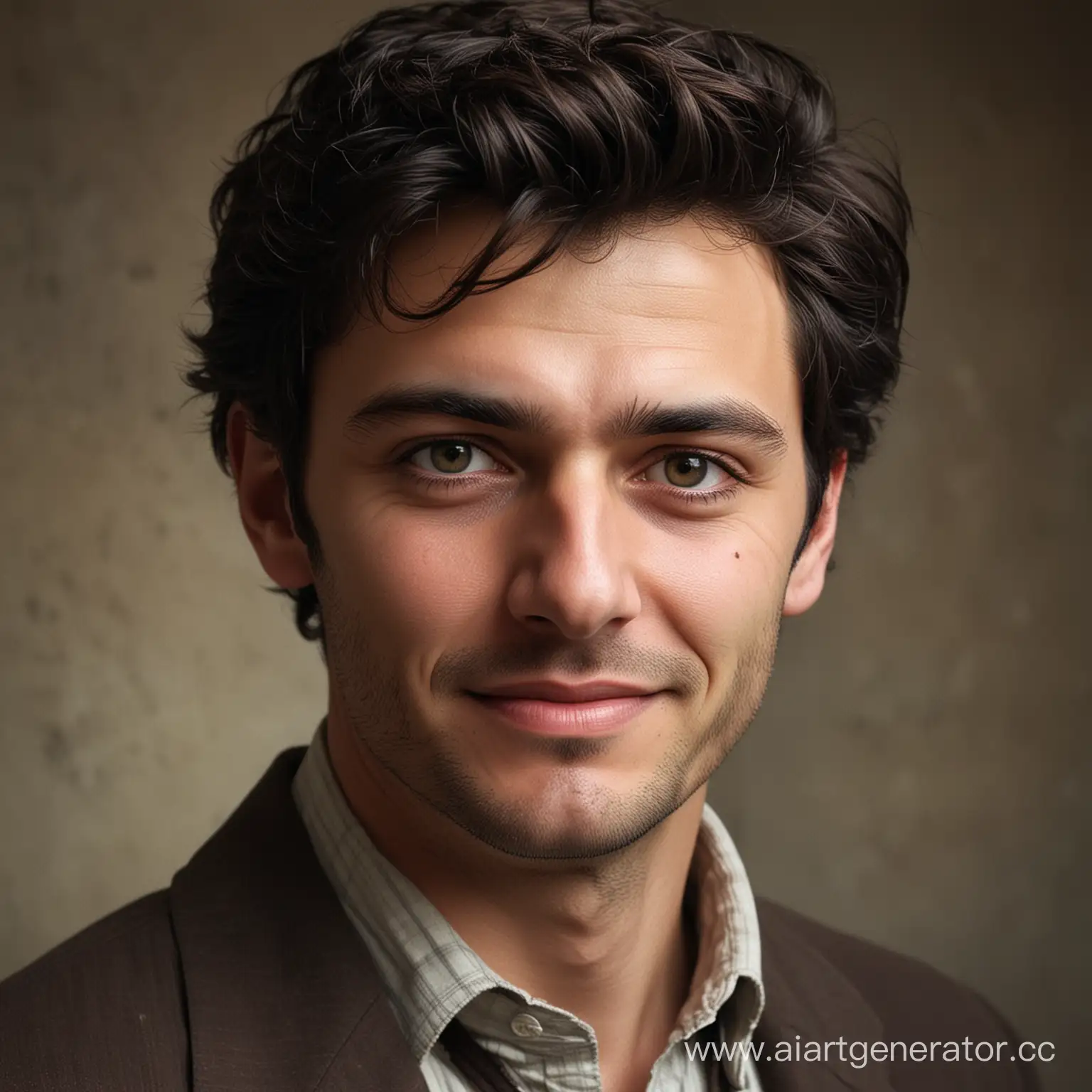 Mysterious-DarkHaired-Man-with-Intense-Gaze-and-Cryptic-Smile