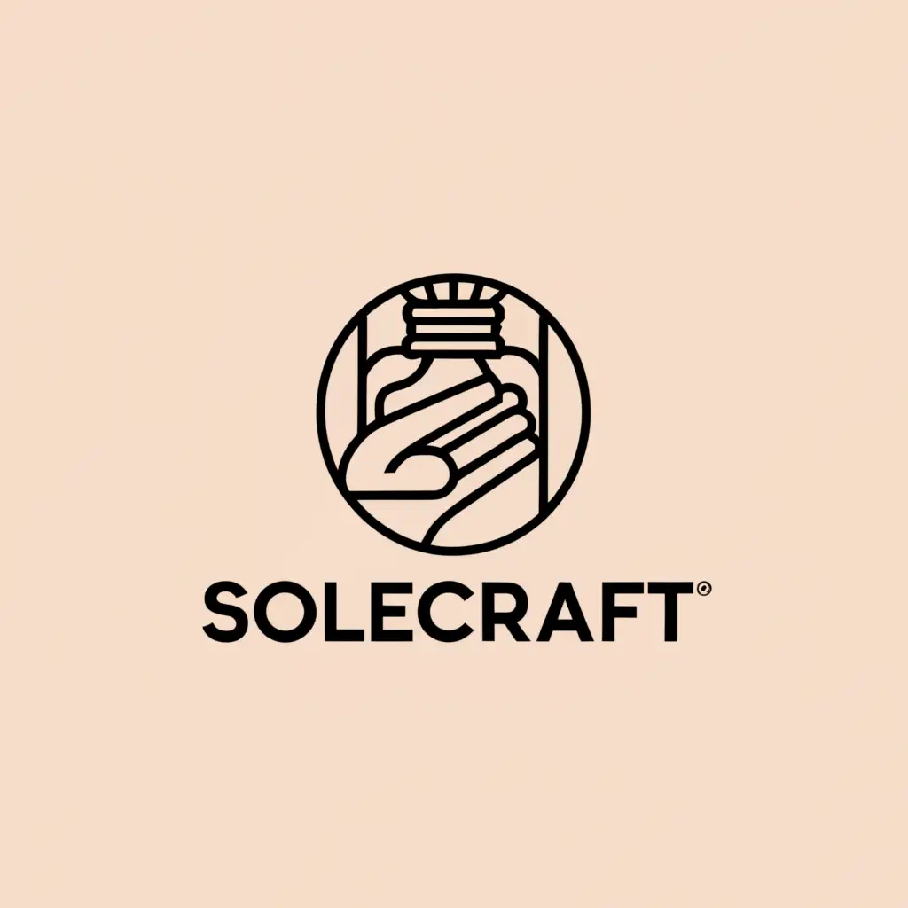 a logo design,with the text "solecraft", main symbol:handstitching for shoes, wallets, etc,Moderate,clear background