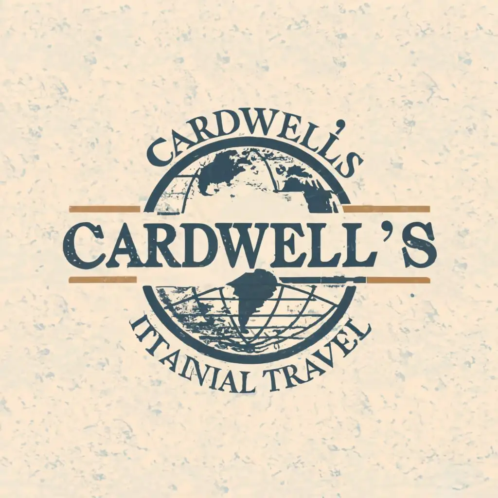logo, travel, with the text "Cardwell's Coach & International Travel", typography, be used in Travel industry
