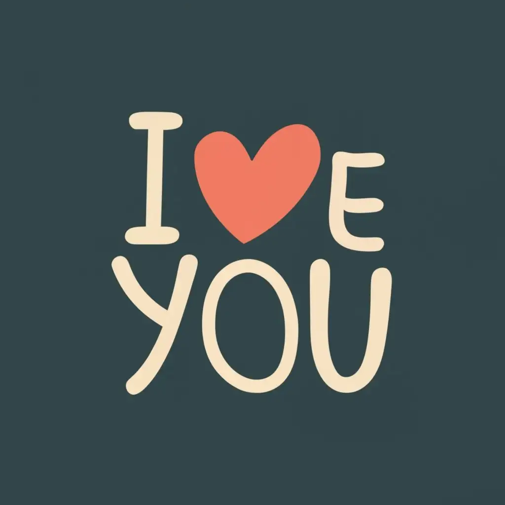 logo, love, with the text "I Love You", typography